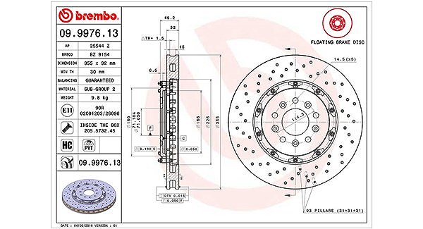 Magneti Marelli Bremsscheibe [Hersteller-Nr. 360406129103] für Ford