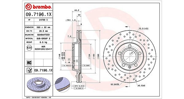 Magneti Marelli Bremsscheibe [Hersteller-Nr. 360406049902] für VW, Seat, Audi