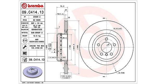 Magneti Marelli Bremsscheibe [Hersteller-Nr. 360406131804] für BMW