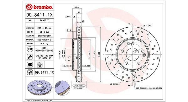 Magneti Marelli Bremsscheibe [Hersteller-Nr. 360406006902] für Mercedes-Benz