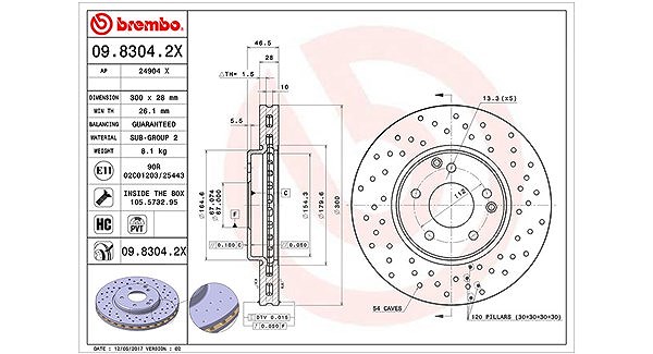 Magneti Marelli Bremsscheibe [Hersteller-Nr. 360406006802] für Mercedes-Benz