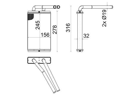 Mahle Wärmetauscher, Innenraumheizung [Hersteller-Nr. AH268000S] für Opel, Chevrolet