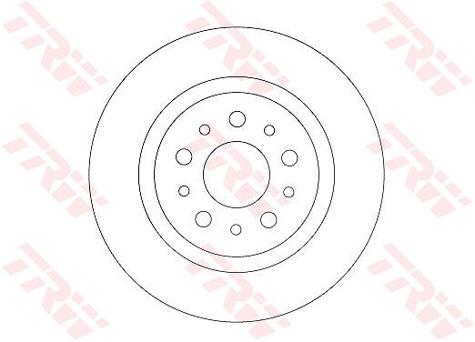 Trw Bremsscheibe Hinterachse Voll [Hersteller-Nr. DF6714] für Fiat