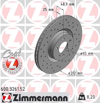 Zimmermann Bremsscheibe [Hersteller-Nr. 600.3261.52] für VW