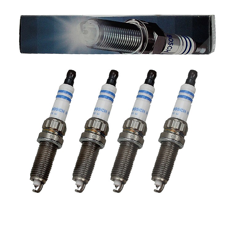 Bosch 4x Zündkerze Doppelplatin [Hersteller-Nr. 0242135518] für Mini, Peugeot, Citroën
