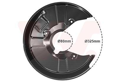 Van Wezel Spritzblech, Bremsscheibe [Hersteller-Nr. 0325375] für Audi
