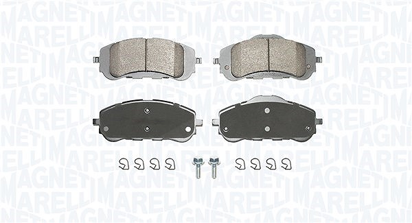 Magneti Marelli Bremsbelagsatz, Scheibenbremse [Hersteller-Nr. 363916060890] für Peugeot, Citroën, Opel