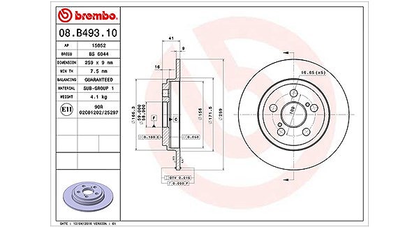 Magneti Marelli Bremsscheibe [Hersteller-Nr. 360406124900] für Toyota