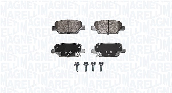 Magneti Marelli Bremsbeläge hinten (Satz) [Hersteller-Nr. 363916060884] für Fiat, Abarth