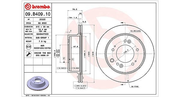 Magneti Marelli Bremsscheibe [Hersteller-Nr. 360406120600] für Kia