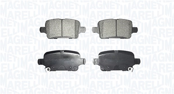 Magneti Marelli Bremsbeläge hinten (Satz) [Hersteller-Nr. 363916060917] für Vauxhall, Opel
