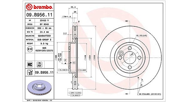 Magneti Marelli Bremsscheibe [Hersteller-Nr. 360406123101] für Mini
