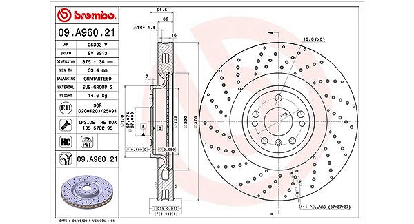 Magneti Marelli Bremsscheibe [Hersteller-Nr. 360406122601] für Mercedes-Benz