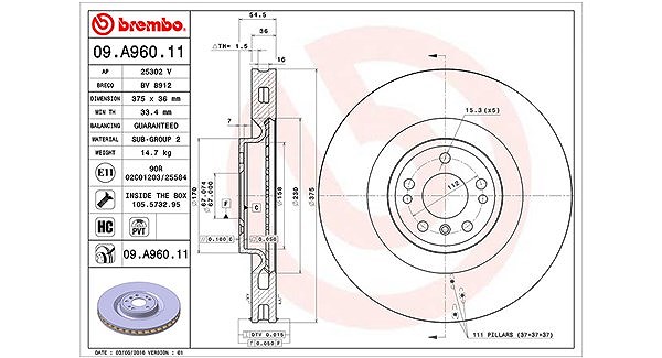 Magneti Marelli Bremsscheibe [Hersteller-Nr. 360406122501] für Mercedes-Benz