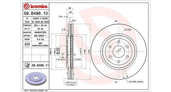 Magneti Marelli Bremsscheibe [Hersteller-Nr. 360406126200] für Nissan