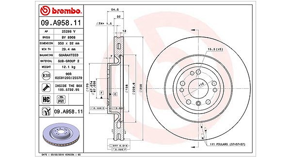Magneti Marelli Bremsscheibe [Hersteller-Nr. 360406122101] für Mercedes-Benz
