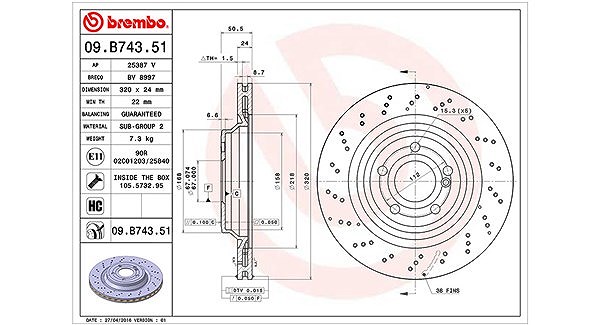 Magneti Marelli Bremsscheibe [Hersteller-Nr. 360406118601] für Mercedes-Benz