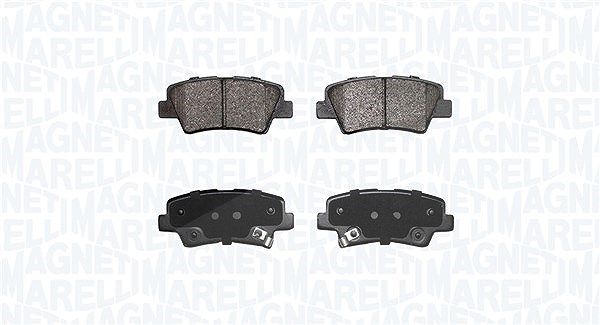 Magneti Marelli Bremsbelagsatz, Scheibenbremse [Hersteller-Nr. 363916060852] für Ssangyong, Kia, Emgrand, Hyundai