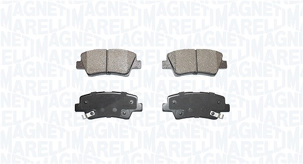 Magneti Marelli Bremsbeläge hinten (Satz) [Hersteller-Nr. 363916060851] für Ssangyong, Kia, Hyundai