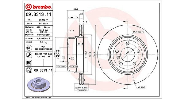 Magneti Marelli Bremsscheibe [Hersteller-Nr. 360406112601] für BMW