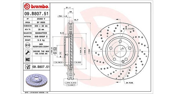 Magneti Marelli Bremsscheibe [Hersteller-Nr. 360406114801] für Mercedes-Benz