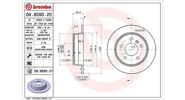 Magneti Marelli Bremsscheibe [Hersteller-Nr. 360406109600] für Mercedes-Benz