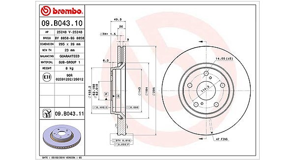 Magneti Marelli Bremsscheibe [Hersteller-Nr. 360406109000] für Toyota