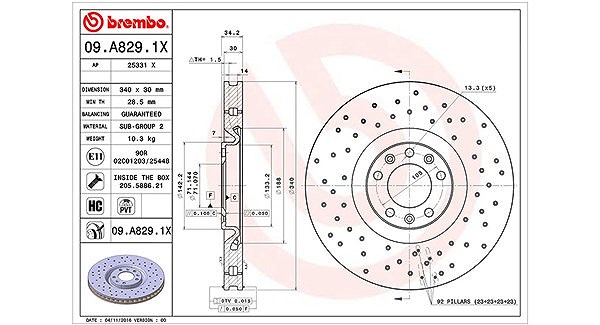 Magneti Marelli Bremsscheibe [Hersteller-Nr. 360406117102] für Peugeot