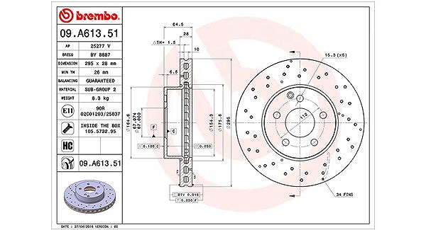 Magneti Marelli Bremsscheibe [Hersteller-Nr. 360406108901] für Mercedes-Benz