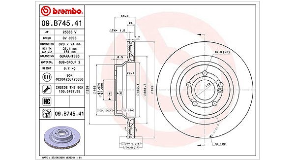 Magneti Marelli Bremsscheibe [Hersteller-Nr. 360406117001] für Mercedes-Benz