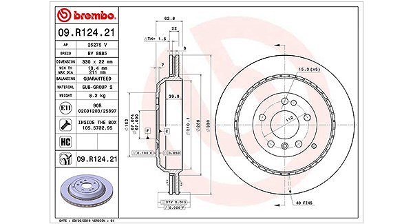 Magneti Marelli Bremsscheibe [Hersteller-Nr. 360406113601] für Mercedes-Benz
