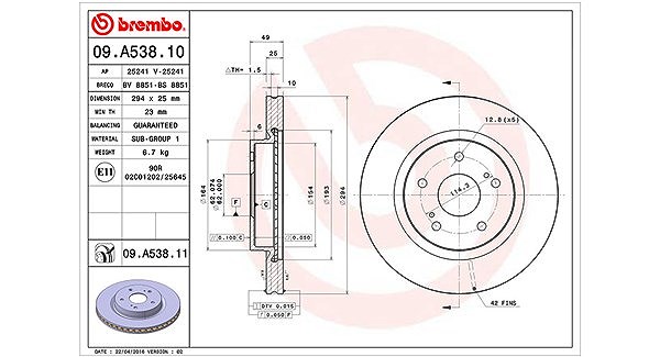 Magneti Marelli Bremsscheibe [Hersteller-Nr. 360406110600] für Suzuki