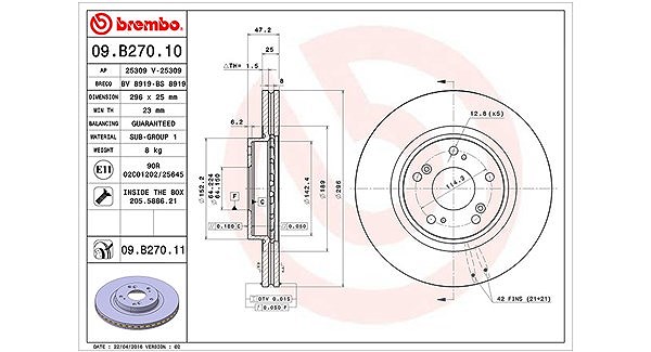 Magneti Marelli Bremsscheibe [Hersteller-Nr. 360406115800] für Honda