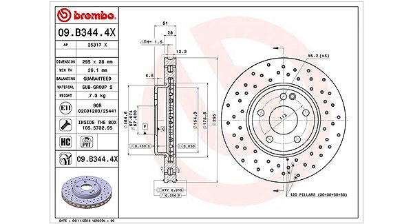 Magneti Marelli Bremsscheibe Vorderachse Belüftet [Hersteller-Nr. 360406113202] für Mercedes-Benz