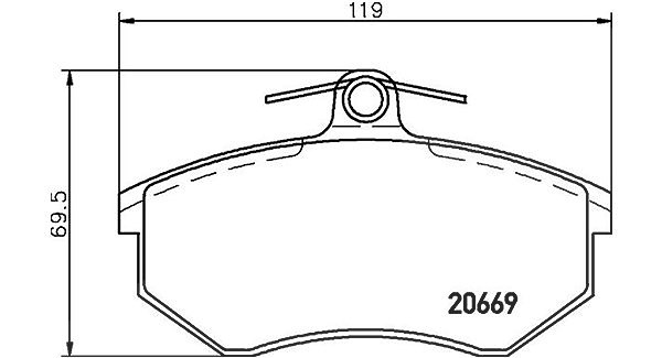 Magneti Marelli Bremsbelagsatz, Scheibenbremse [Hersteller-Nr. 363700499026] für Chery, Dr