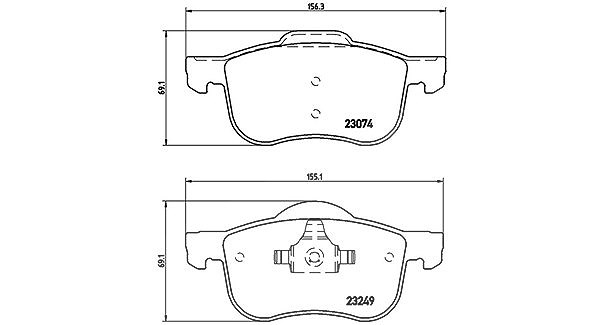 Magneti Marelli Bremsbelagsatz, Scheibenbremse [Hersteller-Nr. 363700486020] für Volvo