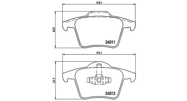Magneti Marelli Bremsbelagsatz, Scheibenbremse [Hersteller-Nr. 363700486019] für Volvo