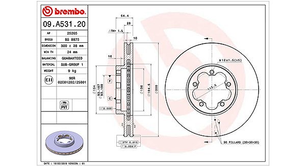 Magneti Marelli Bremsscheibe [Hersteller-Nr. 360406105400] für Ford