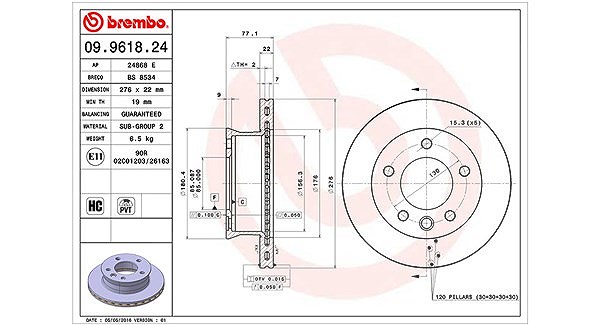 Magneti Marelli Bremsscheibe [Hersteller-Nr. 360406085700] für Mercedes-Benz