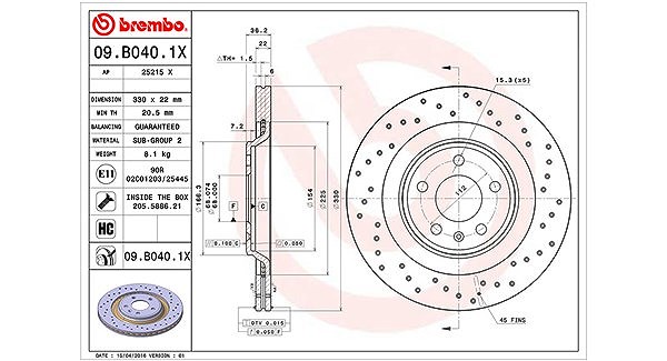 Magneti Marelli Bremsscheibe [Hersteller-Nr. 360406081702] für Audi
