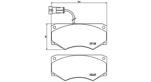 Magneti Marelli Bremsbelagsatz, Scheibenbremse [Hersteller-Nr. 363700506016] für Iveco