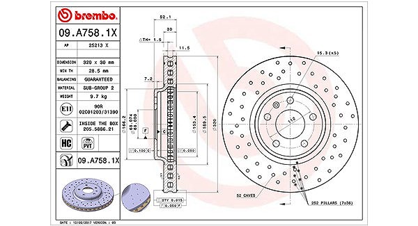 Magneti Marelli Bremsscheibe [Hersteller-Nr. 360406081502] für Audi