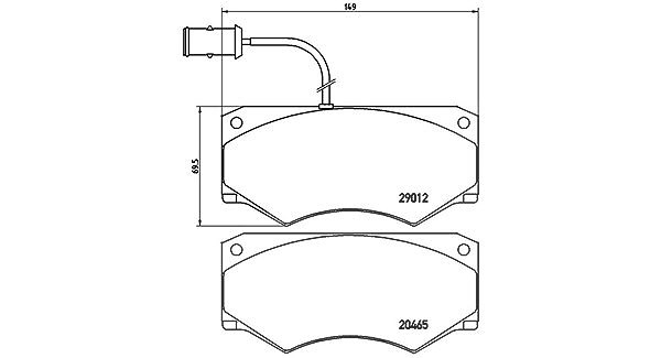 Magneti Marelli Bremsbelagsatz, Scheibenbremse [Hersteller-Nr. 363700506013] für Iveco