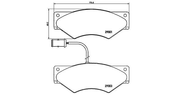 Magneti Marelli Bremsbelagsatz, Scheibenbremse [Hersteller-Nr. 363700506007] für Iveco