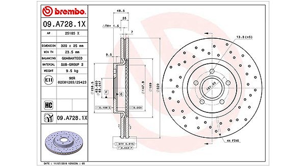 Magneti Marelli Bremsscheibe [Hersteller-Nr. 360406077902] für Ford, Volvo