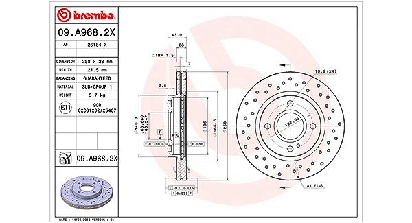Magneti Marelli Bremsscheibe [Hersteller-Nr. 360406077802] für Ford