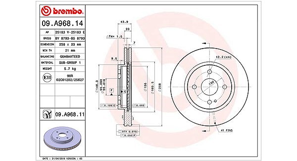 Magneti Marelli Bremsscheibe [Hersteller-Nr. 360406077700] für Mazda