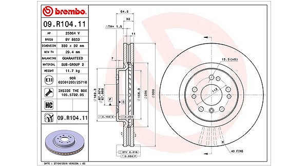 Magneti Marelli Bremsscheibe [Hersteller-Nr. 360406064201] für Mercedes-Benz
