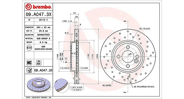 Magneti Marelli Bremsscheibe [Hersteller-Nr. 360406069202] für Mini