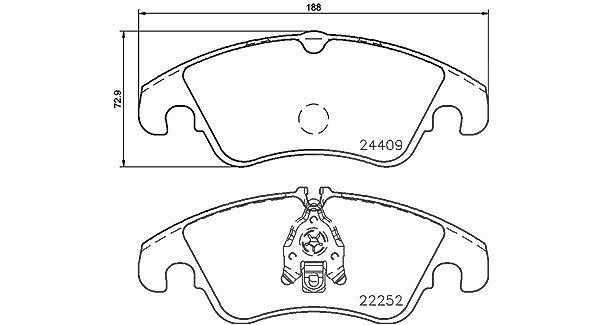 Magneti Marelli Bremsbelagsatz, Scheibenbremse [Hersteller-Nr. 363700485145] für Audi